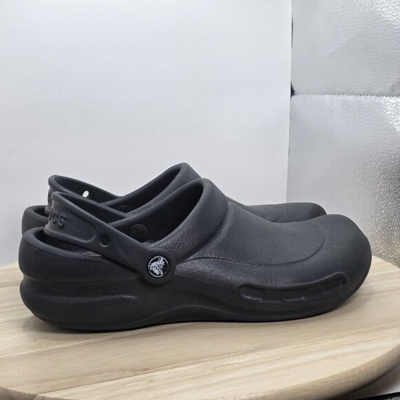 Womens Size 8 - Crocs Bistro Clogs Black Slip On Sandals Shoes - Picture 3 of 9
